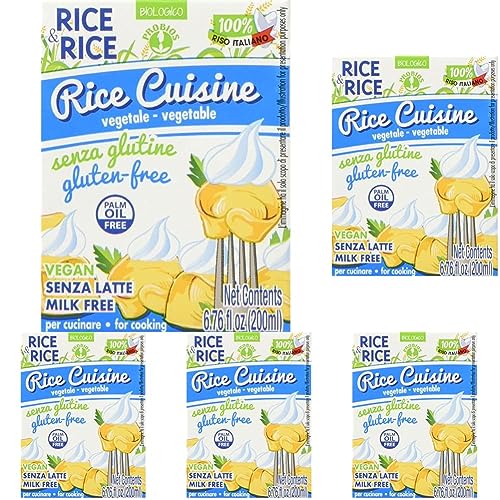 RICE & RICE Rice Cuisine - Alternative Zu Sahne/Rahm - Glutenfrei (1 x 200 g) (Packung mit 5) von RICE & RICE