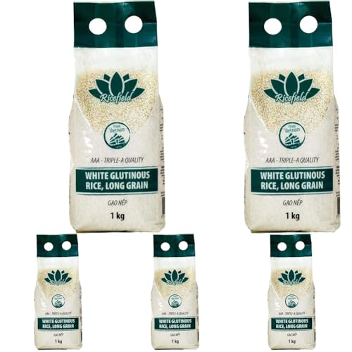 RICEFIELD Klebreis, 1 kg (Packung mit 5) von RICEFIELD