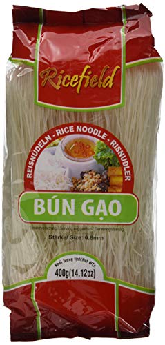 Ricefield Reisnudeln, Vermicelli, 0.8 mm, Bun Gao, 6er Pack (6 x 400 g) von RICEFIELD