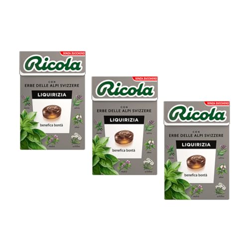 Ricola® | Bonbons mit Lakritzgeschmack | Zuckerfreie Kräuterbonbons - 3 x 50 Gr von Ricola
