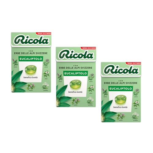 Ricola® | Eukalyptol-Bonbons | Zuckerfreie Kräuterbonbons - 3 x 50 Gr von Ricola