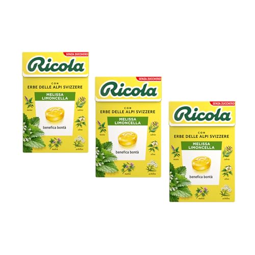 Ricola® | Melissa Limoncella Bonbons | Kräuterbonbons ohne Zucker - 3 x 50 Gr von RICOLA