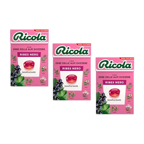 Ricola® | Schwarze Johannisbeerbonbons | Zuckerfreie Kräuterbonbons - 1 x 50 Gr von Ricola