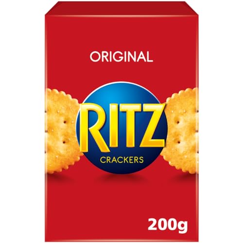 RITZ Cracker 1 x 200g I Salzgebäck Einzelpackung I Knabbergebäck I Fein gesalzene Snack-Cracker RITZ Cracker 1 x 200g I Salzgebäck Einzelpackung I Knabbergebäck I Fein gesalzene Snack-Cracker von RITZ