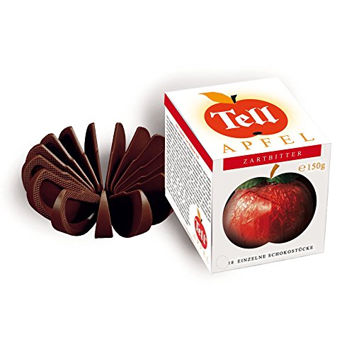 Tell Apfel/Tellapfel Schokoapfel Edel-Zartbitter (150g) von RK Rübezahl Schokoladen
