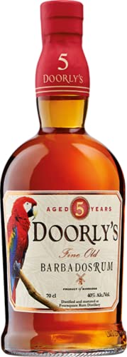 Doorly's | Barbados Rum | 5 Jahre | 700 ml | 40% Vol. | Ausbalancierte Aromen von Karamell, Kokosnuss & tropischen Früchten | Mehrfach ausgezeichnet als Rum Producer of the year von Doorly's