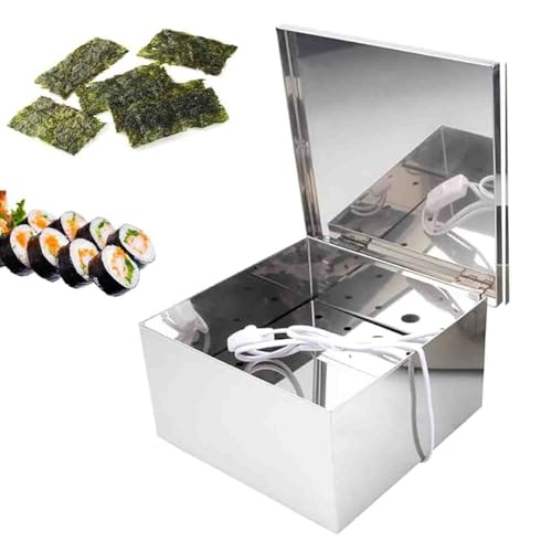 Algenofen aus Edelstahl, mit leuchtender Glühbirne und 4 Isolierfüßen, einstellbarer Temperatur und Wärmedämmleistung, for Sushi-Bar, Restaurant, Fast-Food-Restaurant, Snackbar.(Small) von RMJEZTQD