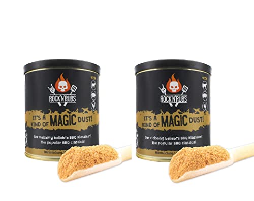 ROCK'N'RUBS Grillgewürz It's A Kind Of Magic Dust 2er Set - BBQ Rub zum Grillen mit Meersalz & Ingwer - 2 x 170 g ROCK'N'RUBS Grillgewürz It's A Kind Of Magic Dust 2er Set - BBQ Rub zum Grillen mit Meersalz & Ingwer - 2 x 170 g von ROCK`N RUBS