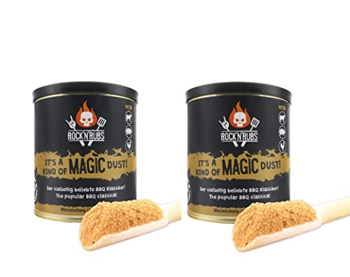 ROCK'N'RUBS Grillgewürz It's A Kind Of Magic Dust 2er Set - BBQ Rub zum Grillen mit Meersalz & Ingwer - 2 x 170 g von ROCK`N RUBS