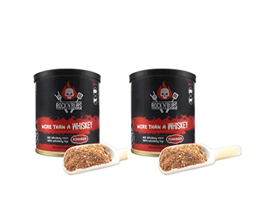 ROCK'N'RUBS Grillgewürz More Than A Whiskey 2er Set - BBQ Rub zum Grillen mit würziger Kräutermischung & Whiskey - 2 x 130 g von ROCK`N RUBS