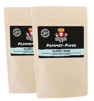 ROCK'N'RUBS Pommes-Puder Classic Diner 2er Set - Pommes-Gewürz mit dem klassischen Flavor von US Diner Pommes - Vegan, 2 x 100 g von ROCK`N RUBS