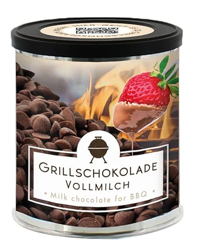 ROCK'N'RUBS x Callebaut Grillschokolade Vollmilch - Schoko-Drops zum Schmelzen auf dem Grill - 200 g Dose von ROCK`N RUBS