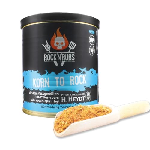 Rock'N'Rubs Korn To Rock - BBQ Rub - rockige Gewürzzubereitung nicht nur zum Grillen, Seasoning Mix mit Korn, Paprika, Koriander, Curcuma und Chili, 130g von ROCK`N RUBS