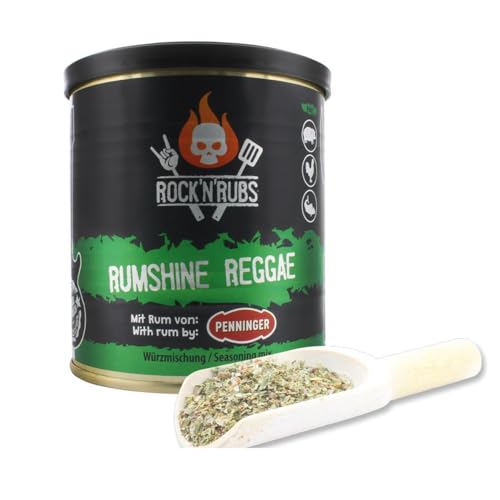 Rock'N'Rubs Rumshine Reggae - BBQ Rub - rockige Gewürzzubereitung nicht nur zum Grillen, Seasoning Mix mit Rum, Thymian, Chili, Piment und Zimt, 90g von ROCK`N RUBS