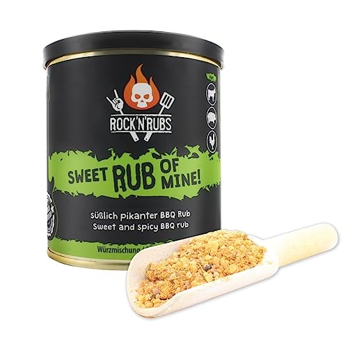 Rock'N'Rubs Sweet Rub of Mine - BBQ Rub - rockige Gewürzzubereitung nicht nur zum Grillen, Seasoning Mix mit geräuchertem Paprika, Chili, Oregano und Cumin, 170g von ROCK`N RUBS