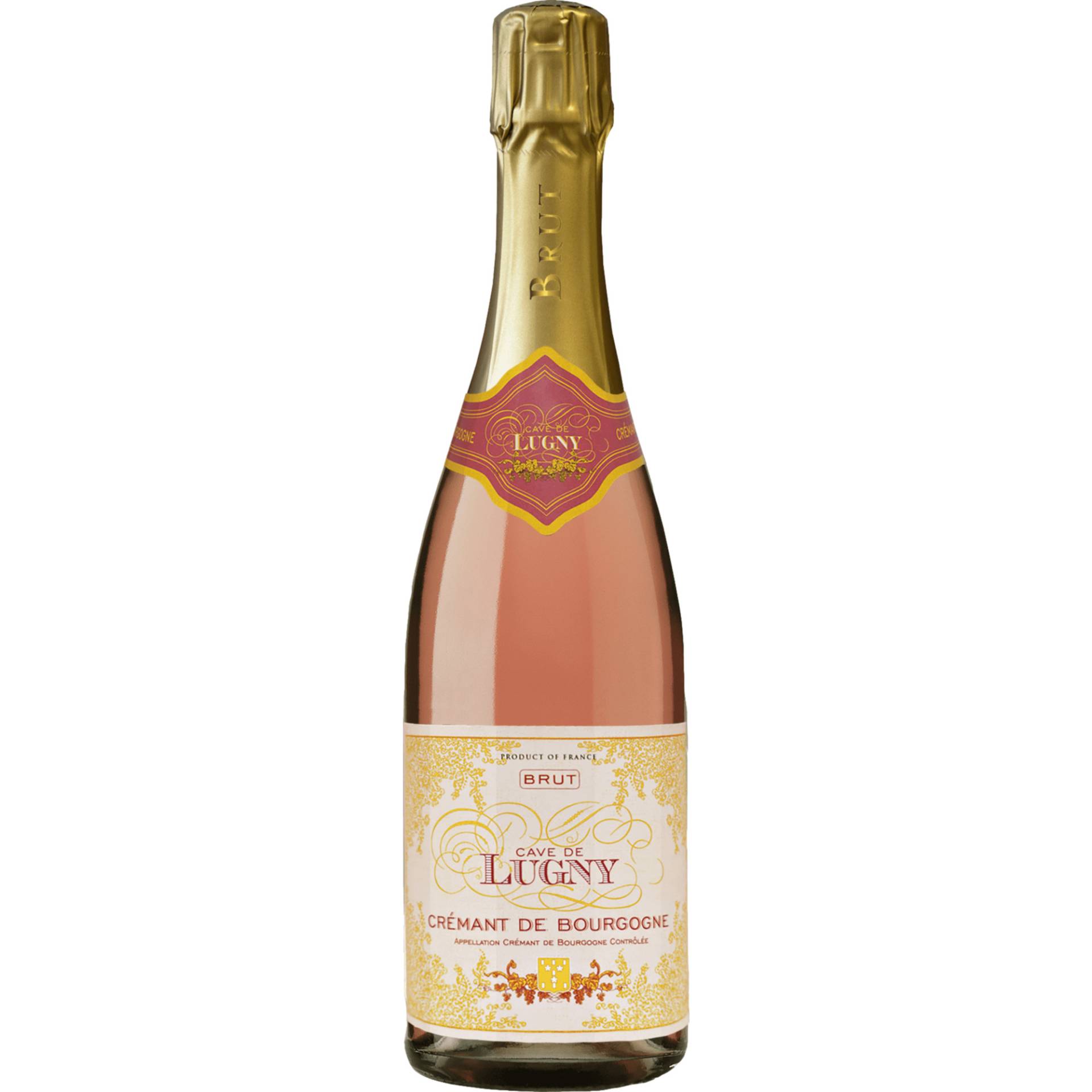 Cave de Lugny Rosé, Brut, Crémant de Bourgogne AC, Burgund, Schaumwein Cave de Lugny Rosé, Brut, Crémant de Bourgogne AC, Burgund, Schaumwein von RODUIT ET ELABORE PAR CAVE DE LUGNY-71260 LUGNY-FRANCE
