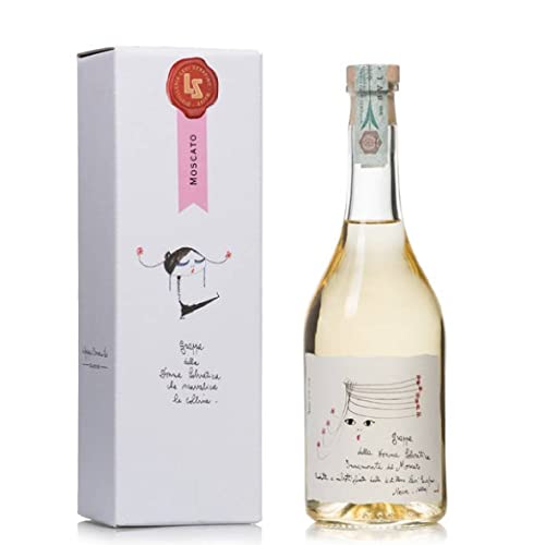 GRAPPA MOSCATO DELLA DONNA SELVATICA CHE SCAVALICA LE COLLINE 70 CL von ROMANO LEVI