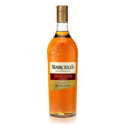 Ron Barceló Dorado Añejado Ron Dominicano Rum (1 x 1,0 l) Gastronomie Größe - 37,5% vol. - Milder, perfekt ausgewogener brauner Rum, behutsam gereift in Fässern aus amerikanischer Eiche von Ron Barceló