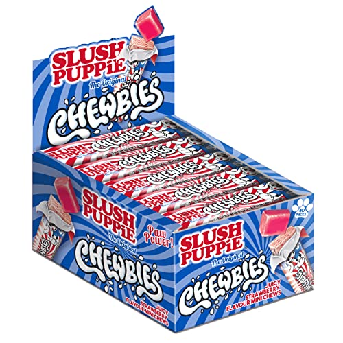 Slush Puppie Strawberry Chewbies Hard Mini Chews Bonbons Rose Konfekt 30 g (40 Stück) von ROSE