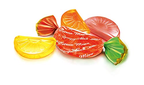 Citrus Mix Hartkaramellen- Mischung in Geschmacksrichtungen Orange, Grapefruit, Zitrone Lose 1Kg von ROSHEN