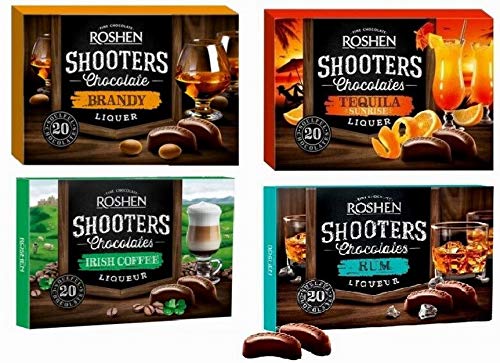 Roshen Shooters feine Schokoladenbonbons mit Brandy Likör, 150 g von ROSHEN
