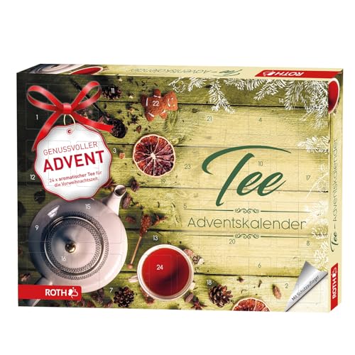 ROTH Tee Adventskalender gefüllt mit hochwertigen Teemischungen, Kalender mit Tee für die Vorweihnachtszeit von ROTH