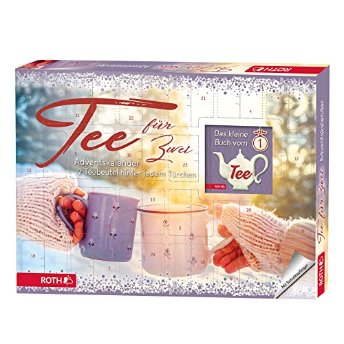 ROTH Tee Adventskalender für Zwei - 2x 24 beste Teesorten und Buch im Advent 2023 - nicht nur für Paare - als Geschenk mit Weihnachtstee von ROTH