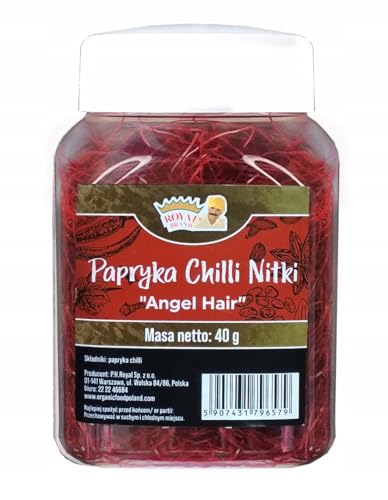 Engelshaar Chilifäden-Paprika - 40g - Schöne Farbe -Gewürzglas von ROYAL BRAND