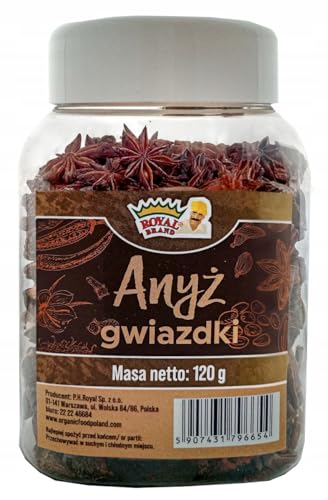 Sternanis NATURAL ANISE STARS 120g FRISCHES GEWÜRZ Gewürzglas Sternanis NATURAL ANISE STARS 120g FRISCHES GEWÜRZ Gewürzglas von ROYAL BRAND