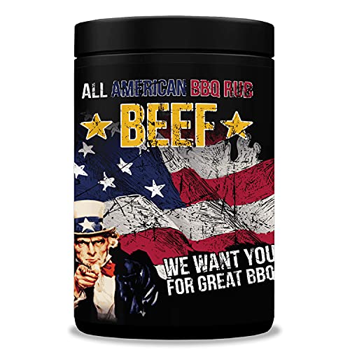 All American BBQ Beef 350g - Für perfekt gegrilltes Beef - Authentisch Amerikanische Barbecue Trockenmarinade Für Unverwechselbaren Grillgenuss von ROYAL SPICE bbq rubs & spices