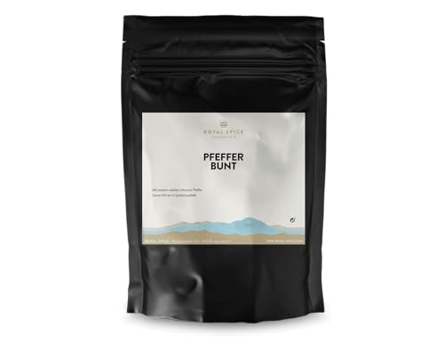 Bunter Pfeffer, Pfeffer bunt ganz Gewürzmischung 300g Beutel für Mörser und Gewürzmühle Spitzenqualität Gastro von ROYAL SPICE