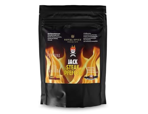 Jack Steakpfeffer Gewürz in Restaurantqualität, mischung für beste Steaks von Rind, Schwein und Geflügel sowie Dry Aged Fleisch (1Kg) von ROYAL SPICE bbq rubs & spices