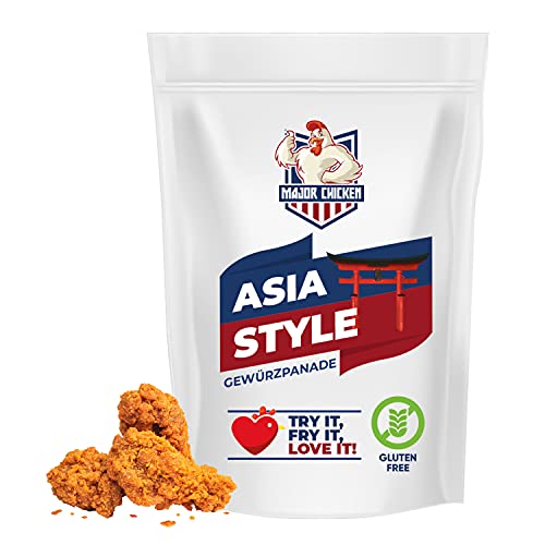 Major-Chicken "ASIA STYLE" - Chicken Gewürzpanade / Hähnchen Marinade 220g - Für den Original Fried Chicken Geschmack - Crispy, tasty & smokey - Paniermischung für Chicken Wings, Hot Wings uvm! von ROYAL SPICE