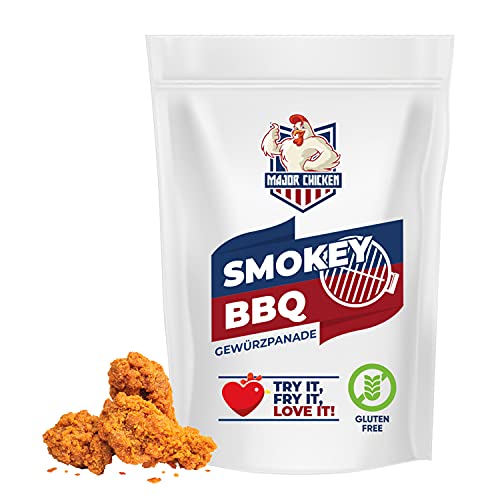 Major-Chicken "SMOKEY BBQ" - Chicken Gewürzpanade / Hähnchen Marinade 500g - Für den Original Fried Chicken Geschmack - Crispy, tasty & smokey - Paniermischung für Chicken Wings, Hot Wings uvm! von ROYAL SPICE