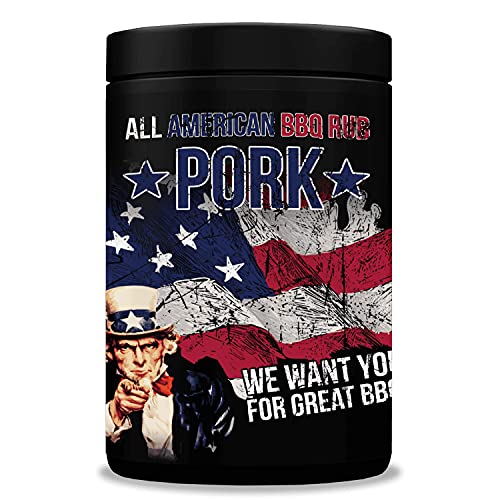 All American BBQ Pork 350g - Für perfektes Pulled Pork - Authentisch Amerikanische Barbecue Trockenmarinade Für Unverwechselbaren Grillgenuss von ROYAL SPICE bbq rubs & spices