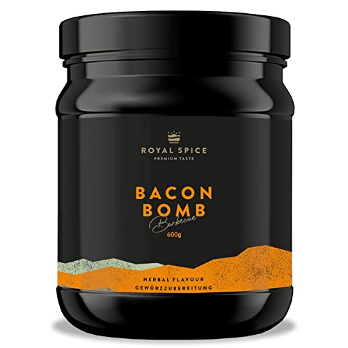 Royal Spice Bacon Bomb 600g - Das Hackfleischgewürz mit dem Extra an BBQ-Aromen - Bestens geeignet für den BBQ-Klassiker Bacon Bomb & alle Arten von Hackfleisch - Grill, Smoker oder Pfanne von ROYAL SPICE bbq rubs & spices