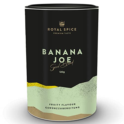 Royal Spice Banana Joe 120g - Intensiver Bananengeschmack & Perfekter Crunch dank knuspriger Bananenstückchen - Ideal für Curries, Schwein, Huhn, Pute, vegane Bowls & exotische Gerichte Royal Spice Banana Joe 120g - Intensiver Bananengeschmack & Perfekter Crunch dank knuspriger Bananenstückchen - Ideal für Curries, Schwein, Huhn, Pute, vegane Bowls & exotische Gerichte von ROYAL SPICE