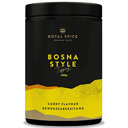 Royal Spice Bosna Gewürz "Bosna Style" 300g - Bratwurst Gewürzmischung für die beste Bosna, die Du je hattest - Currywurst & Bratwurst Gewürz mit Authentischer Würzung als perfektes Topping von ROYAL SPICE