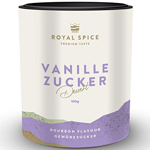 Royal Spice Bourbon Vanillezucker 100g - Mit echter Bourbon Vanille - Ersetzt künstlichen Vanillinzucker beim Backen, Süßspeisen, als Topping für Backwaren, Kekse & Desserts, Pfannkuchen & Vanilleeis Royal Spice Bourbon Vanillezucker 100g - Mit echter Bourbon Vanille - Ersetzt künstlichen Vanillinzucker beim Backen, Süßspeisen, als Topping für Backwaren, Kekse & Desserts, Pfannkuchen & Vanilleeis von ROYAL SPICE