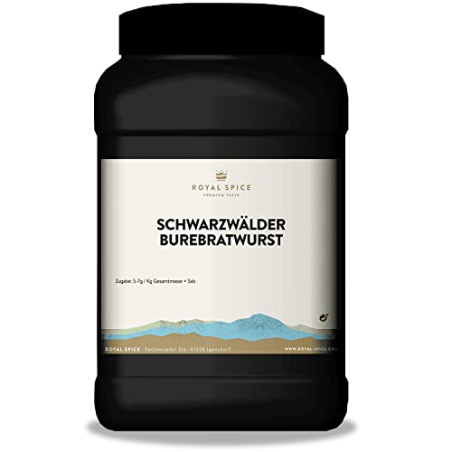 Royal Spice Bratwurst Gewürz 900g - Schwarzwälder Burebratwurst/Bauernbratwurst - Delikate Bratwurst Gewürzmischung zur Herstellung der regionalen Wurstspezialität nach traditioneller Bauernart von ROYAL SPICE