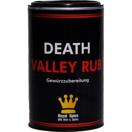 Royal Spice Death Valley Rub 100g - Volle Schärfe im Rachen, fruchtig aromatischer Paprika Chili Geschmack auf der Zunge - Hot BBQ Rub Gewürzmischung - Ein absolutes Muss für jeden, der Schärfe liebt von ROYAL SPICE bbq rubs & spices