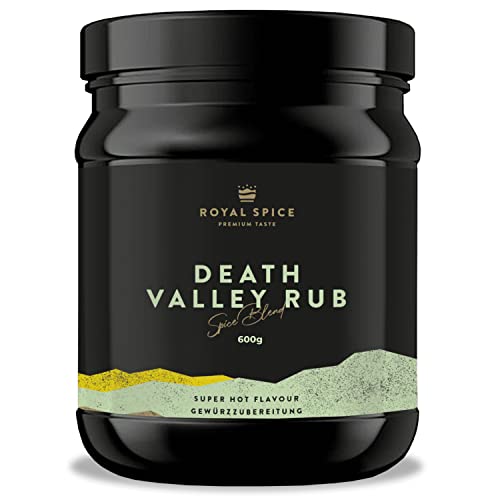 Royal Spice Death Valley Rub 600g - Volle Schärfe im Rachen, fruchtig aromatischer Paprika Chili Geschmack auf der Zunge - Hot BBQ Rub Gewürzmischung - Ein absolutes Muss für jeden, der Schärfe liebt von ROYAL SPICE