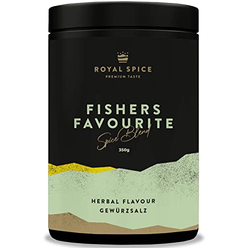 Royal Spice Fisher's Favourite 350g - Fisch Gewürzmischung für Fisch Filets mit und ohne Haut & ganze Fische - Speziell für Steckerlfisch, geräucherte Forelle oder ganze Doraden, Makrelen & Heringe von ROYAL SPICE bbq rubs & spices