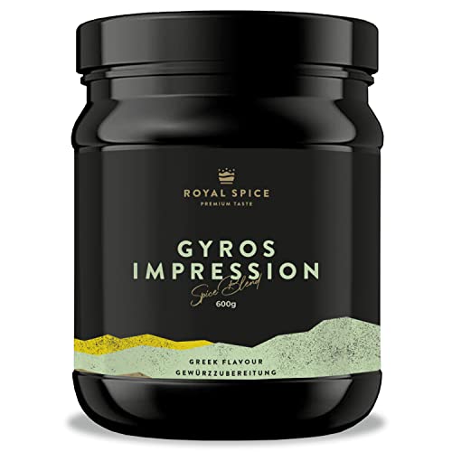 Royal Spice Gyros Impression 600g - Gyros Gewürz, Döner Gewürz & Grillgewürz - Griechische Gewürzmischung & Gyrosgewürz für Gyros, Döner Fleisch/Drehspieß, Souvlaki, Leber, Steak, Lamm & Feta von ROYAL SPICE