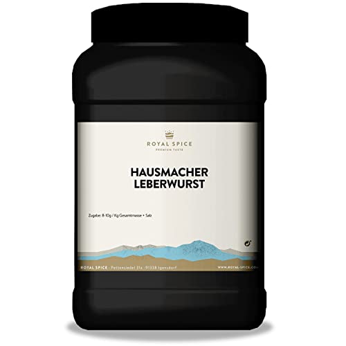 Royal Spice Hausmacher Leberwurst Gewürz 700g - Intensiv, traditionell & rustikal - Leberwurstgewürz/Würzung für grobe frische Leberwürste & Konserven - Sichtbare Majoran-Einlage & kräftige Gewürze Royal Spice Hausmacher Leberwurst Gewürz 700g - Intensiv, traditionell & rustikal - Leberwurstgewürz/Würzung für grobe frische Leberwürste & Konserven - Sichtbare Majoran-Einlage & kräftige Gewürze von ROYAL SPICE