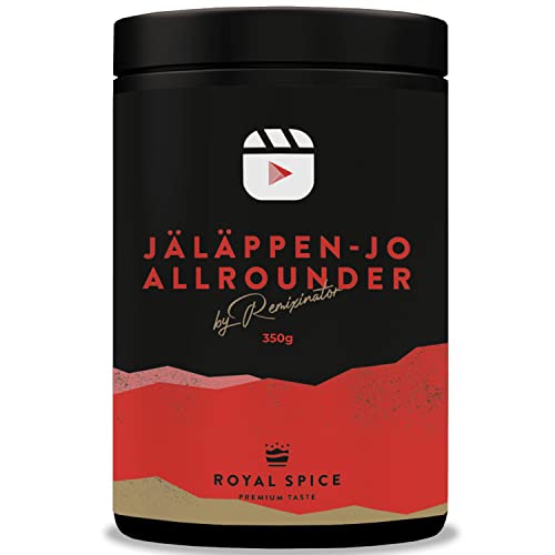 Royal Spice Jäläppen-Jo Allrounder by Remixinator 350g - BBQ Gewürzmischung - Leichte Schärfe, herzhafte Baconnote & ein Hauch von Jalapeño - Perfekt für Fleisch, Gemüse & Beilagen von ROYAL SPICE
