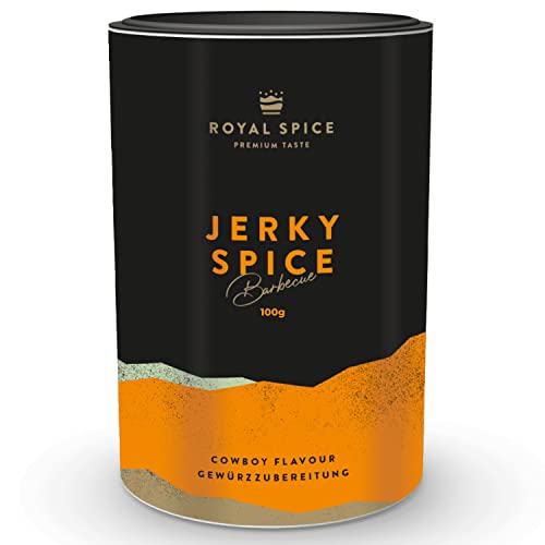 Royal Spice Jerky Spice 100g - Beef Jerky Gewürz zum Herstellen von Original Beef Jerky, Trockenfleisch, Dörrfleisch & auch ideal als BBQ Gewürz & BBQ Rub Gewürzmischung einsetzbar von ROYAL SPICE bbq rubs & spices