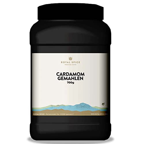 Royal Spice Kardamom gemahlen 700g - Fein gemahlenes Kardamompulver für den direkten Einsatz für Indisches Masala, Chai Tee, Currypulver, Weihnachtsgebäck, Glühwein oder bei der Wurstherstellung Royal Spice Kardamom gemahlen 700g - Fein gemahlenes Kardamompulver für den direkten Einsatz für Indisches Masala, Chai Tee, Currypulver, Weihnachtsgebäck, Glühwein oder bei der Wurstherstellung von ROYAL SPICE