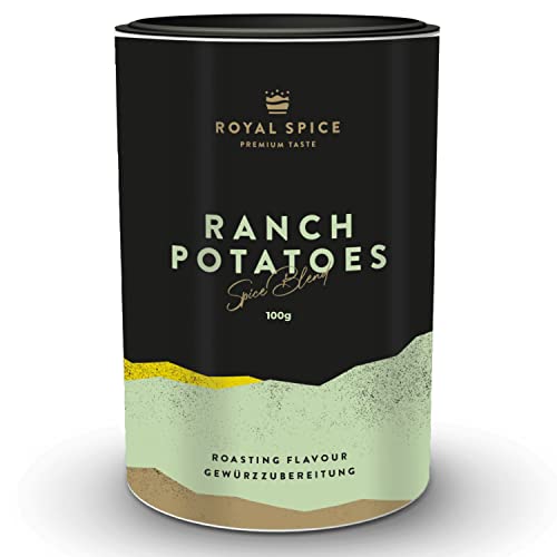 Royal Spice Kartoffel Gewürz - Ranch Potatoes 100g - Vielseitiges Kartoffelgewürz für Kartoffelgerichte aller Art - Aromatische Kräuter- & Gewürzmischung für Pommes, Bratkartoffel, Patatas Bravas uvm Royal Spice Kartoffel Gewürz - Ranch Potatoes 100g - Vielseitiges Kartoffelgewürz für Kartoffelgerichte aller Art - Aromatische Kräuter- & Gewürzmischung für Pommes, Bratkartoffel, Patatas Bravas uvm von ROYAL SPICE