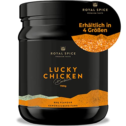 Royal Spice Lucky Chicken 700g - Hähnchen Gewürz & BBQ Rub Gewürzmischung für Chicken Wings & ganze Grill Hähnchen - Für perfekte, gleichmäßige Bräunung & knusprige Haut vom Grill & Smoker von ROYAL SPICE bbq rubs & spices